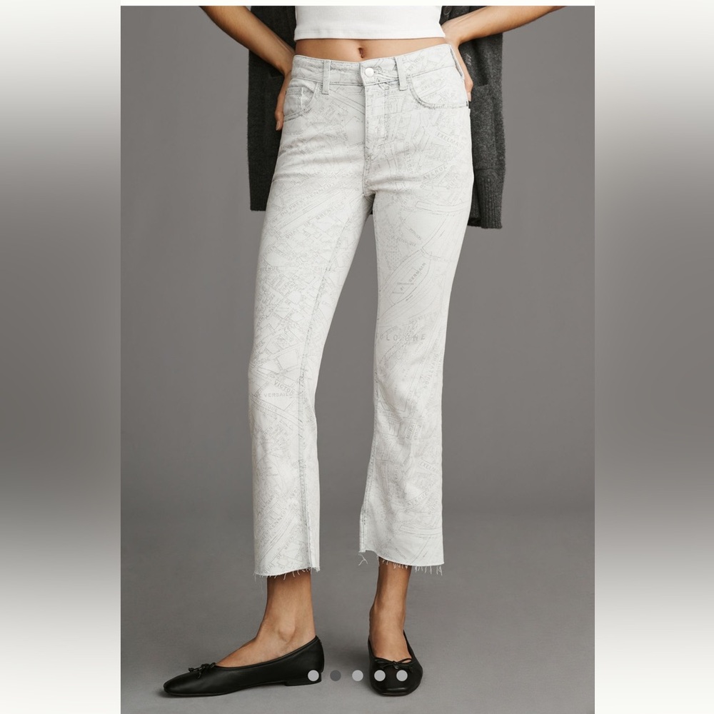 NWT Pilcro size 33Women's White/Black Patterned Jeans